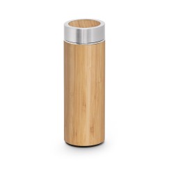 Garrafa Térmica Bambu e Aço Inox Personalizada
