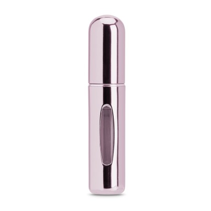 Borrifador de perfume recarregável em alumínio, concebido para um reabastecimento fácil com logotipo
