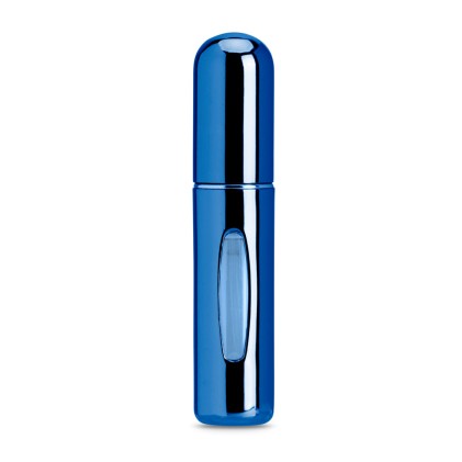 Borrifador de perfume recarregável em alumínio, concebido para um reabastecimento fácil com logotipo