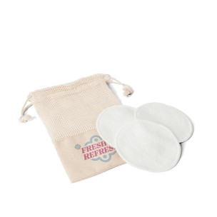 Conjunto de 3 discos de limpeza facial laváveis e reutilizáveis brinde