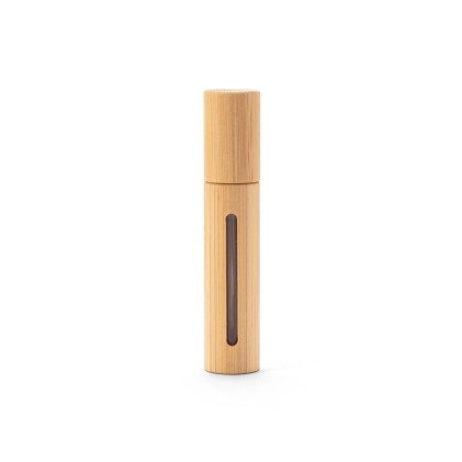 Borrifador de perfume recarregável, com invólucro em bambu natural personalizado