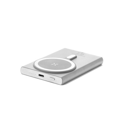 Bateria portátil magnética com carregamento super-rápido em alumínio reciclado e ABS reciclado (5'000 mAh) promocional