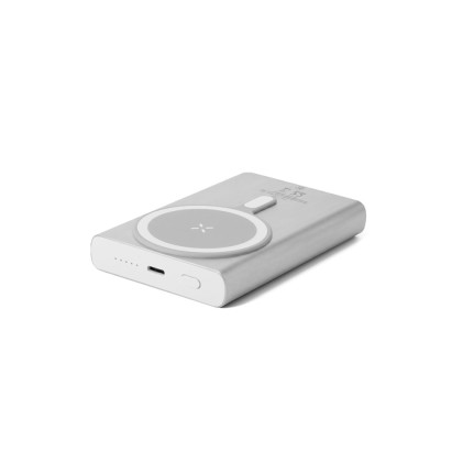 Bateria portátil magnética com carregamento super-rápido em alumínio reciclado e ABS reciclado (10'000 mAh) com logotipo
