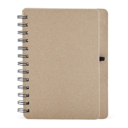 Caderneta kraft b6 com porta caneta personalizado