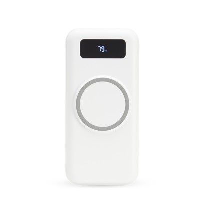 Power bank 10.000mah com carregamento via indução ou via cabo personalizado
