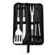 Kit churrasco 4 peças inox com estojo  personalizado