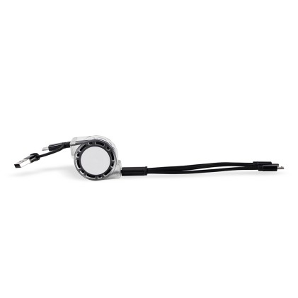 Cabo usb retrátil 3 em 1 para brinde