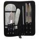 Kit churrasco com 7 peças cabo preto  personalizado