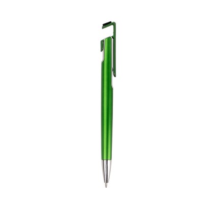 Caneta plástica com suporte para celular para empresas
