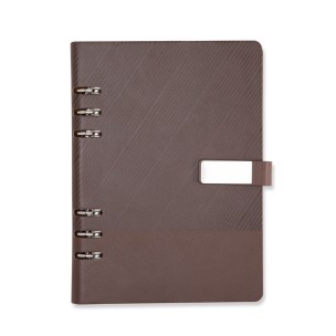 Caderno fichário couro sintético promocional