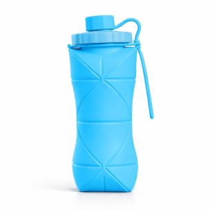 Garrafa dobrável silicone 600ml com logotipo