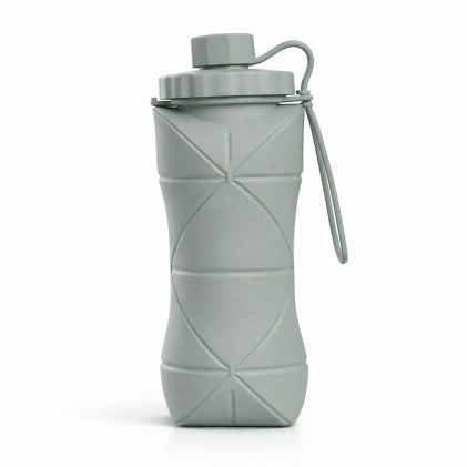Garrafa dobrável silicone 600ml com logotipo Garrafa dobrável silicone 600ml com logotipo