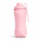 Garrafa dobrável silicone 600ml com logotipo Garrafa dobrável silicone 600ml com logotipo